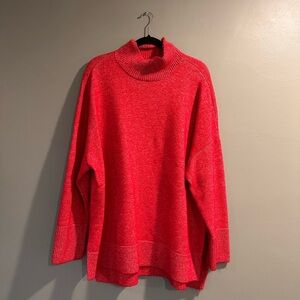 Express Bright Red Cowl Neck Sweater